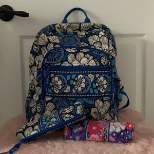 Vera Bradley Blue Bayou Campus Backpack